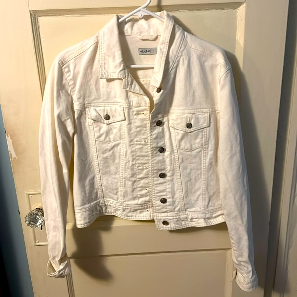 Gap 1969 White Button Denim Jacket